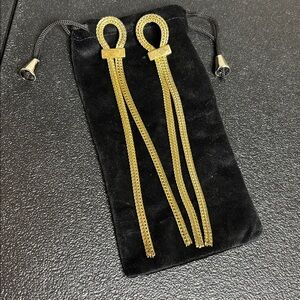 Vintage Elegant Gold Tassel Earrings